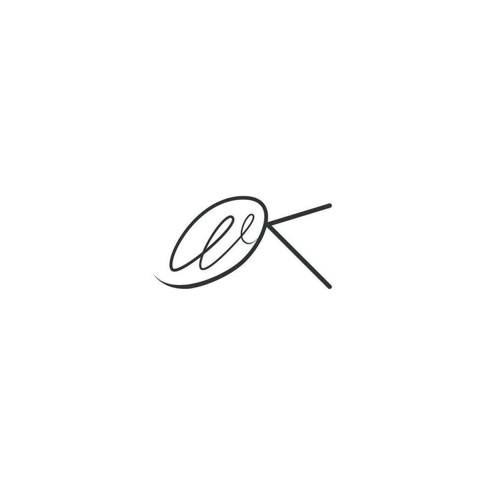 alphabet buchstaben initialen monogramm logo kw, wk, k und w vektor
