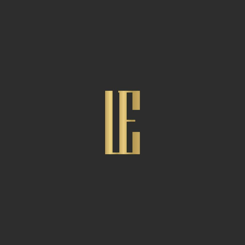 eh, vi, e och w abstrakt första monogram brev alfabet logotyp design vektor