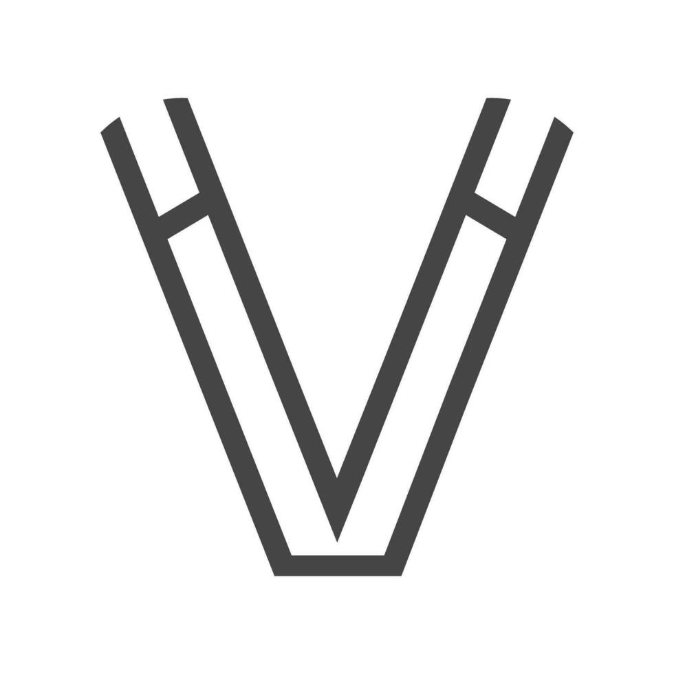 alfabetet bokstäver initialer monogram logotyp hv, vh, h och v vektor