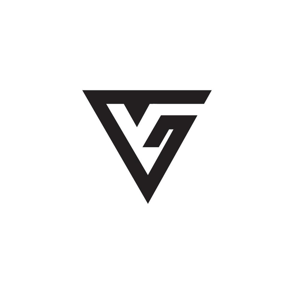 första brev vg logotyp eller gv logotyp vektor design mall