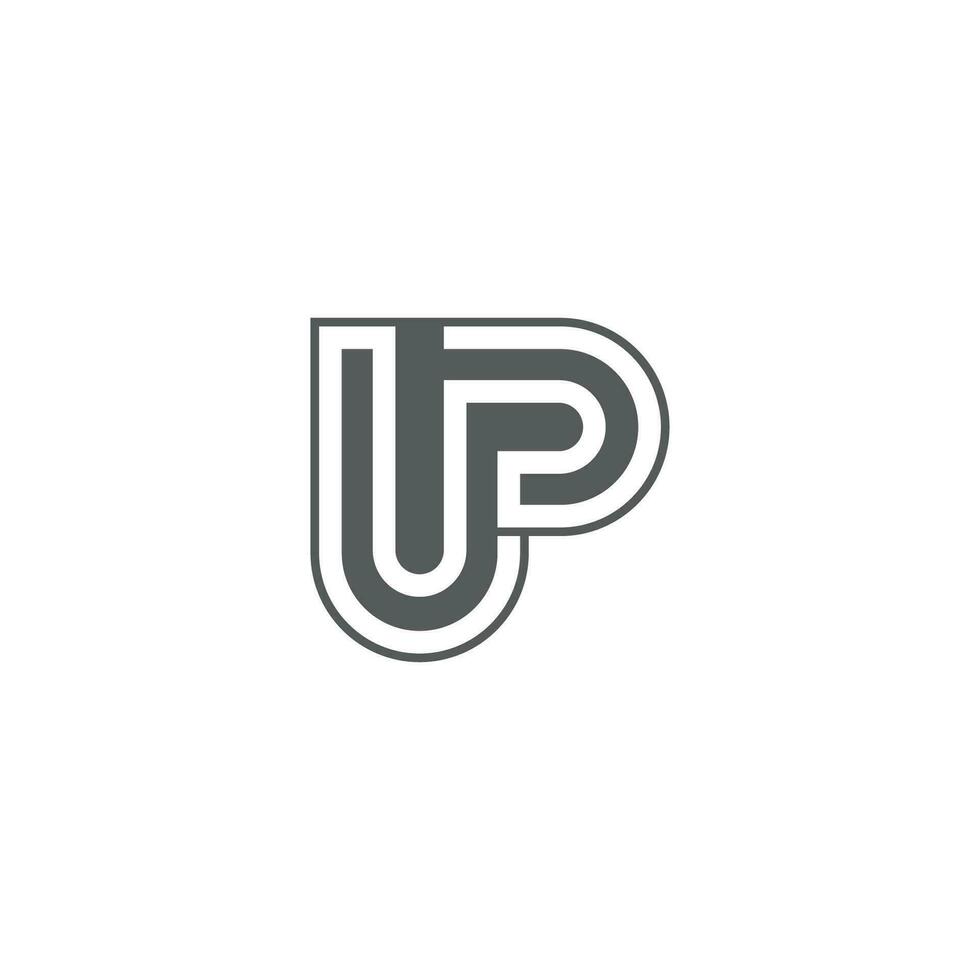 Pu, hoch, p und u abstrakt Initiale Monogramm Brief Alphabet Logo Design vektor