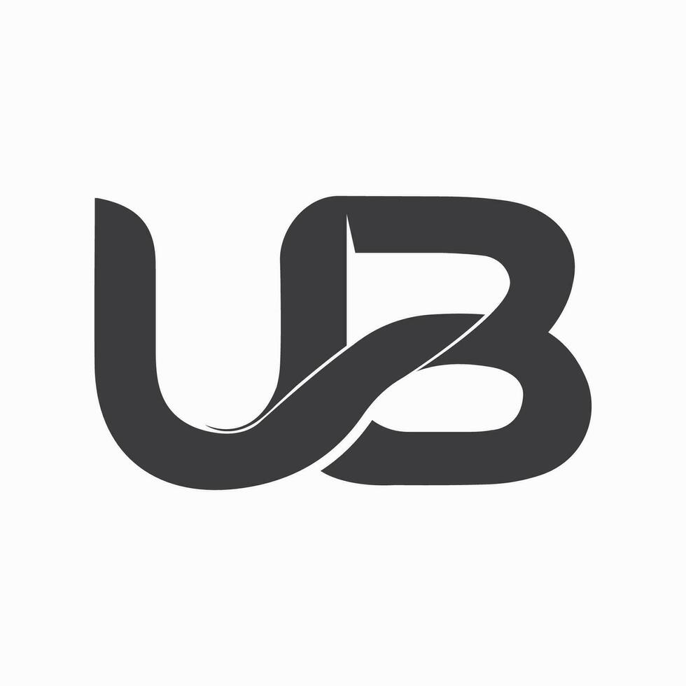 Initiale Brief ub Logo oder bu Logo Vektor Design Vorlage