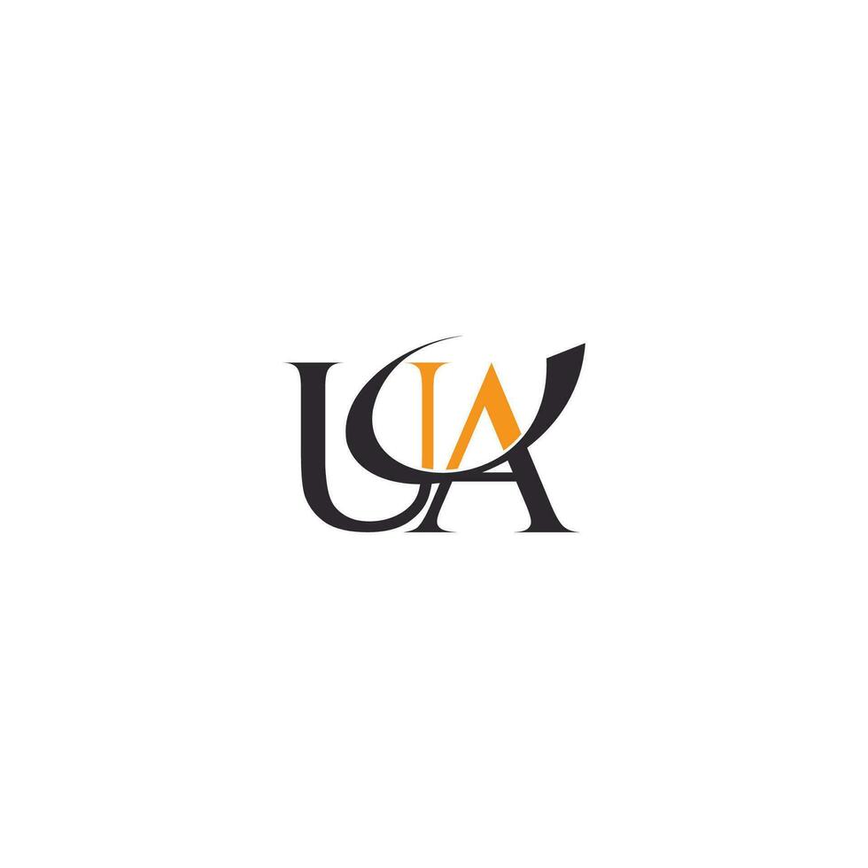 alfabet initialer logotyp au, ua, en och u vektor