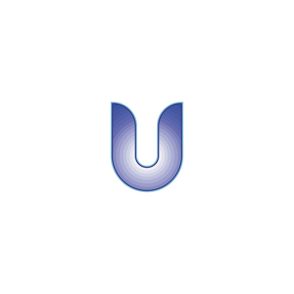 alfabet brev initialer monogram logotyp U u, u vektor