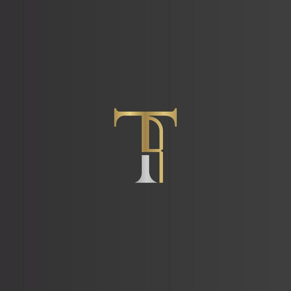 Alphabet Initialen Logo rt, tr, t und r vektor