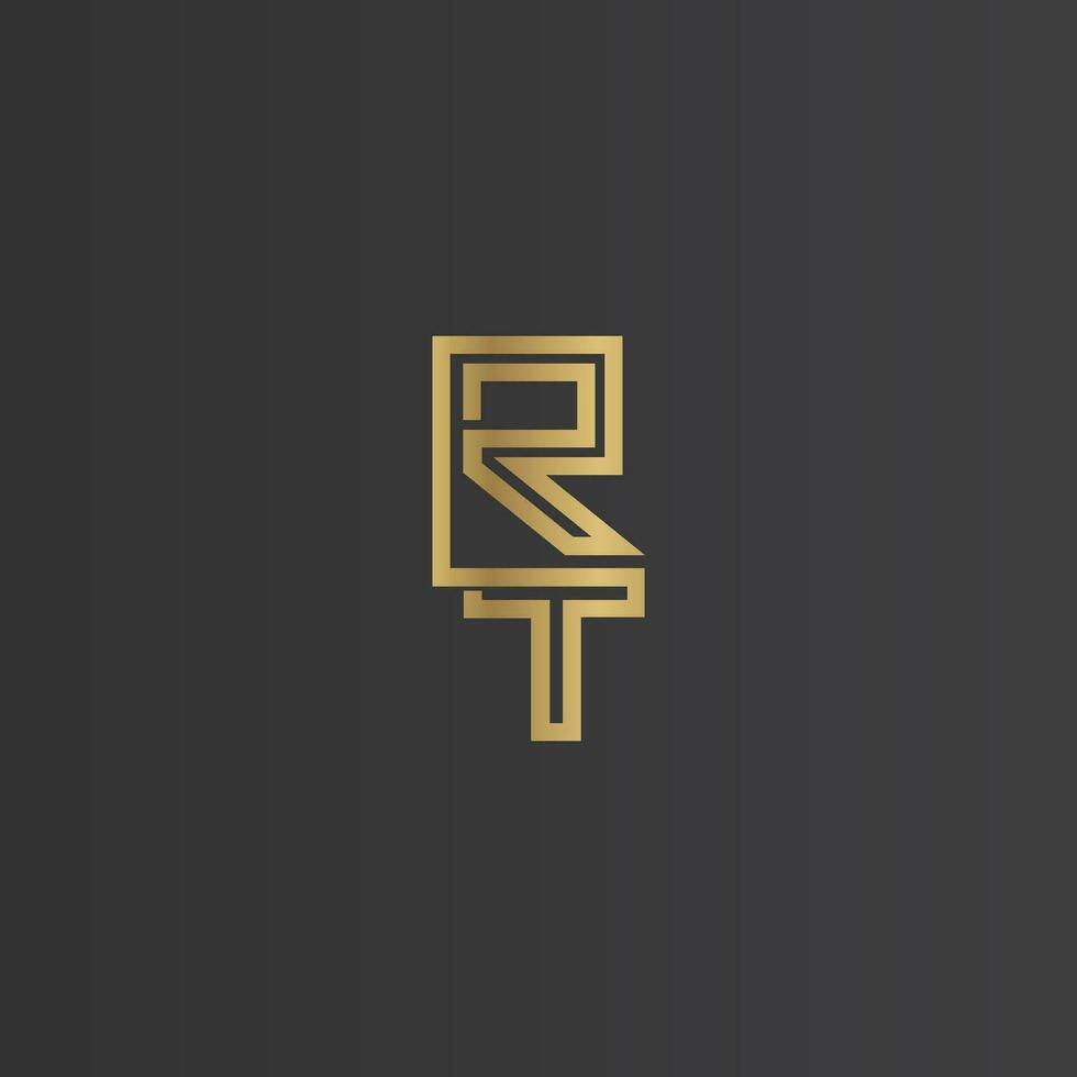alfabet initialer logotyp rt, tr, t och r vektor