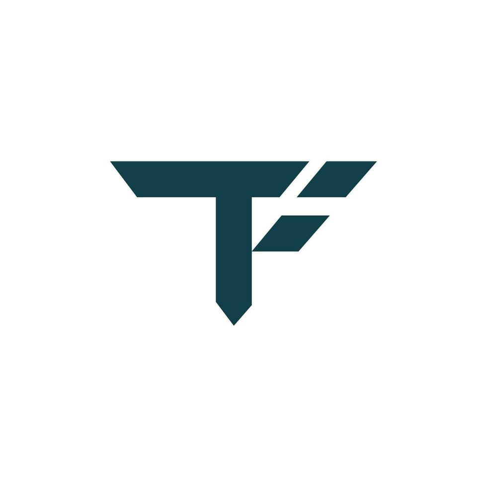 Initiale Brief tf Logo oder ft Logo Vektor Design Vorlage