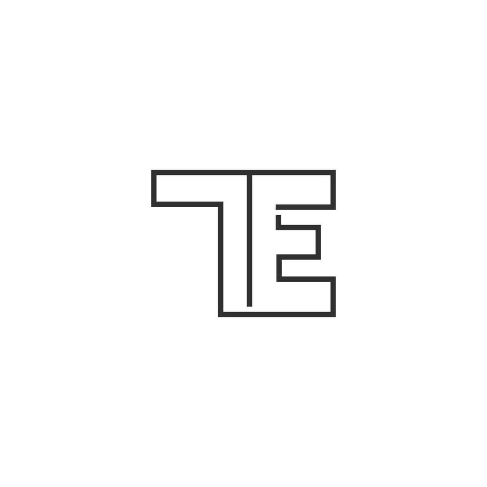 et, te, e och t abstrakt första monogram brev alfabet logotyp design vektor