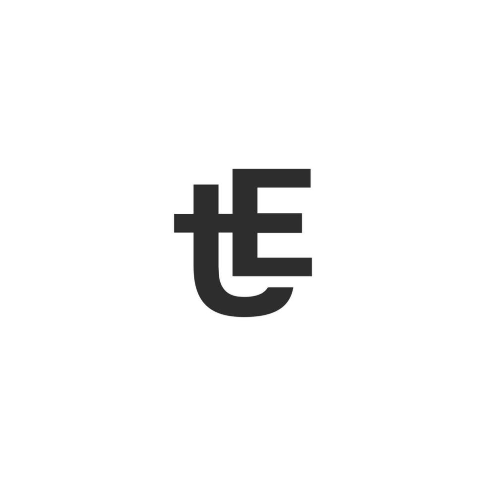 et, te, e och t abstrakt första monogram brev alfabet logotyp design vektor