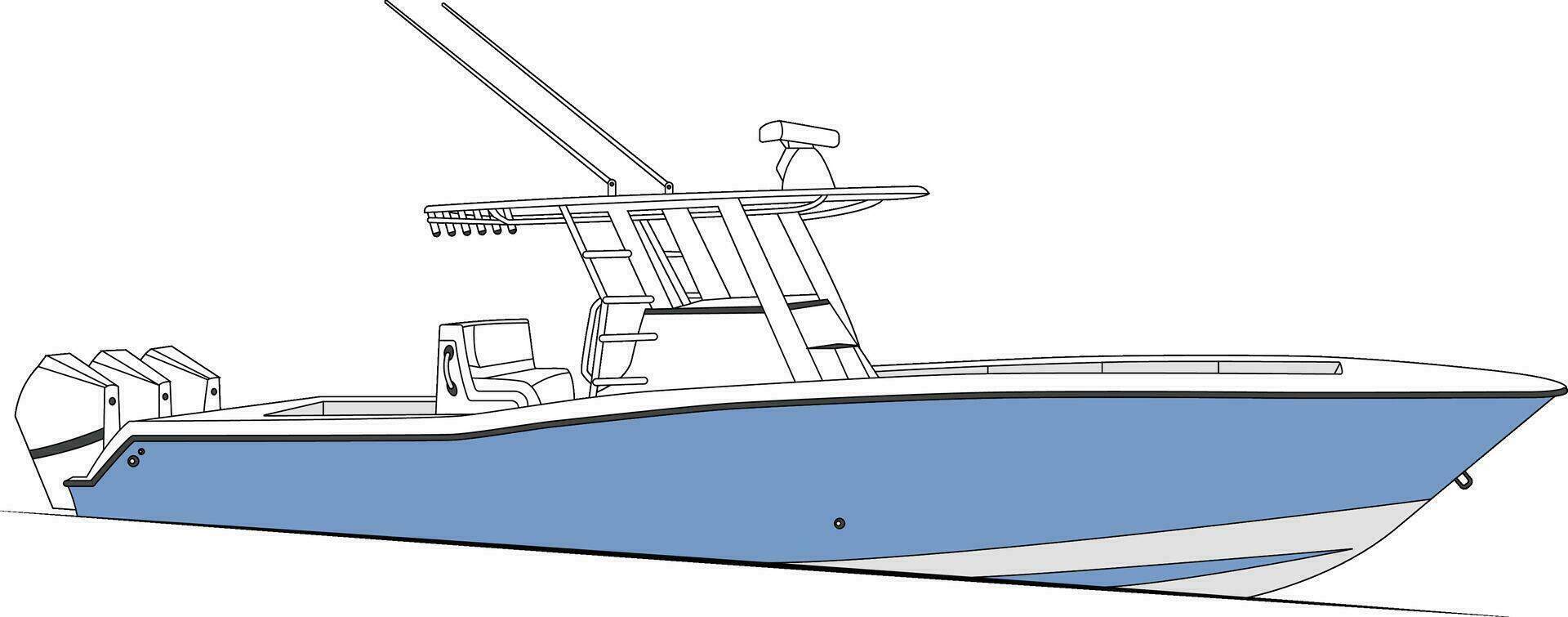 hög kvalitet fiske båt vektor och illustration