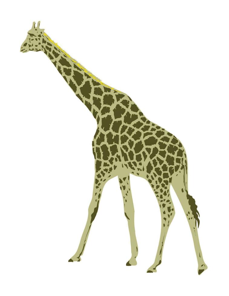 giraff sida se konst deco wpa affisch konst vektor