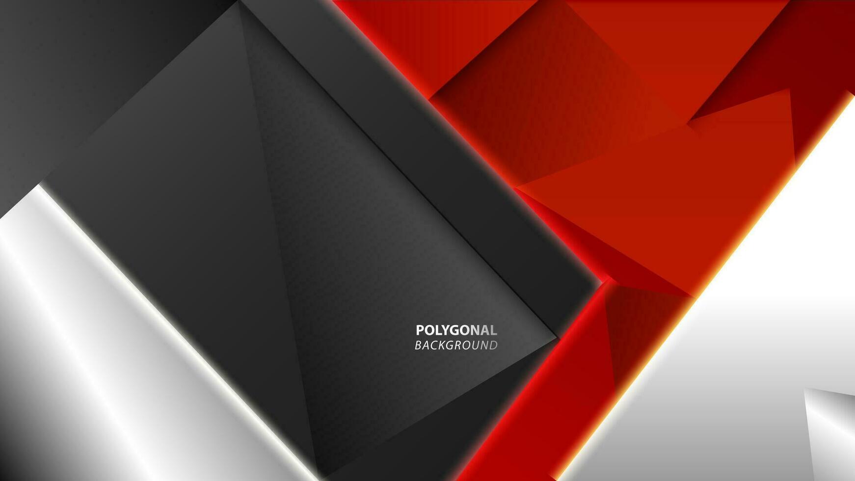 polygon bakgrund röd ljus vit och svart för webb och grafisk design vektor