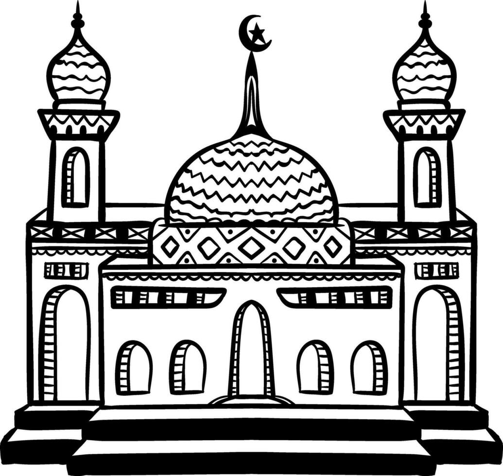 Moschee skizzieren Illustration vektor