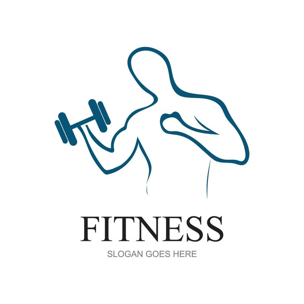 Grafik Vektor Illustration zum Fitness, Fitnessstudio Sport, Sport Verein perfekt zum branding Fitnessstudio, Fitness Zentrum usw