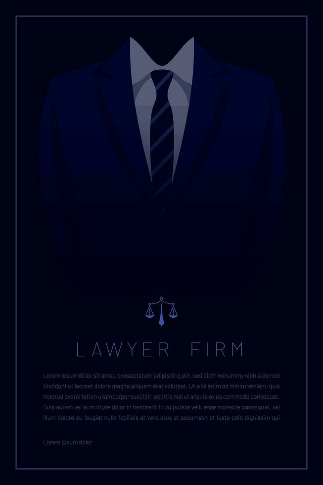 Poster Vorlage mit elegant passen Hintergrund und Symbol von Gerechtigkeit, Vektor Design zum Gesetz Feste im Blau Töne