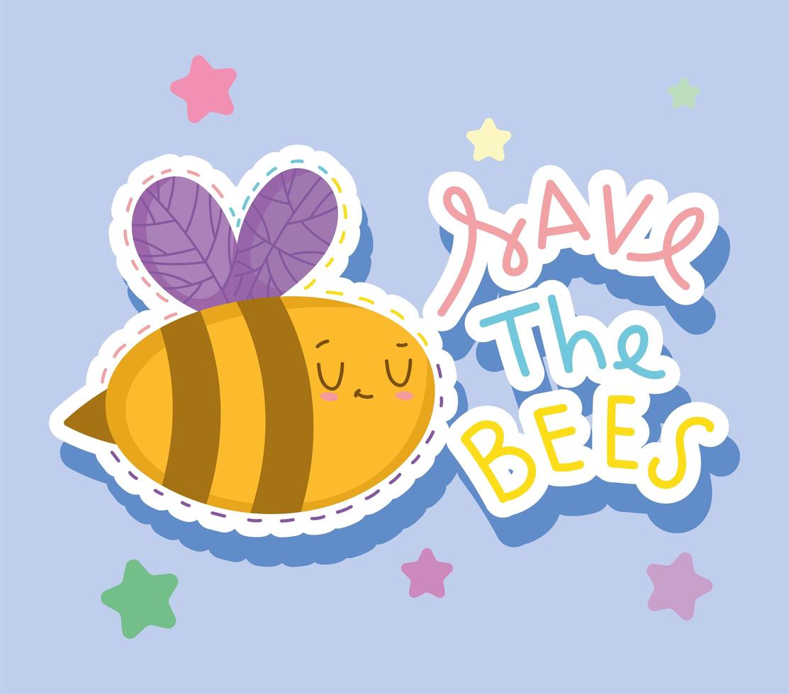 Speichern Sie die Bienennachricht vektor