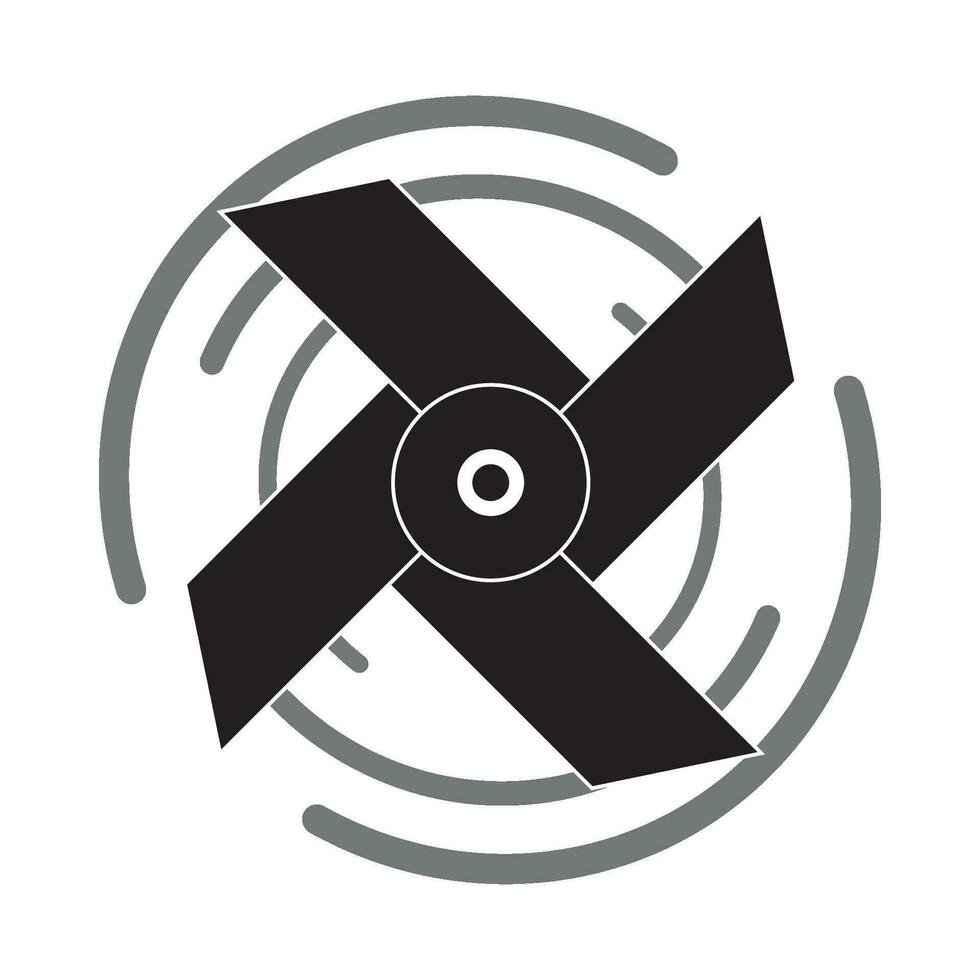 Windmühle Symbol Logo Vektor Design Vorlage