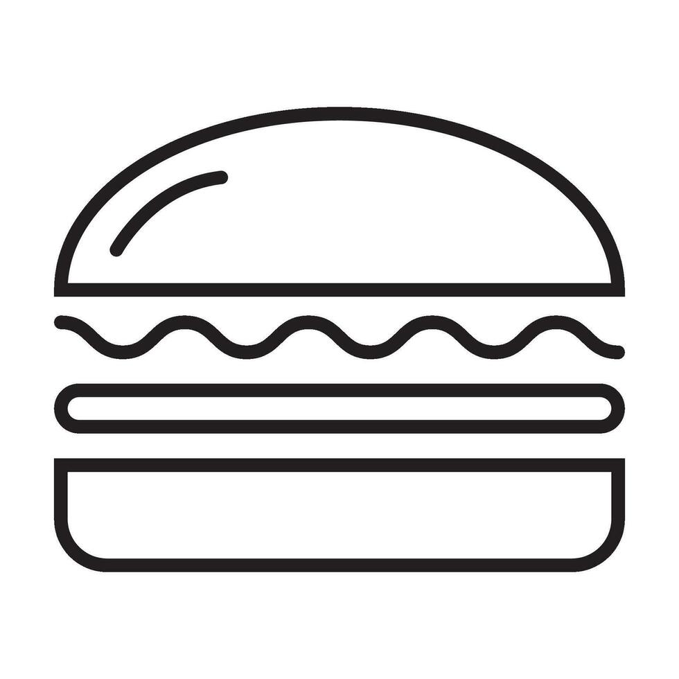 hamburgare ikon logotyp vektor design mall