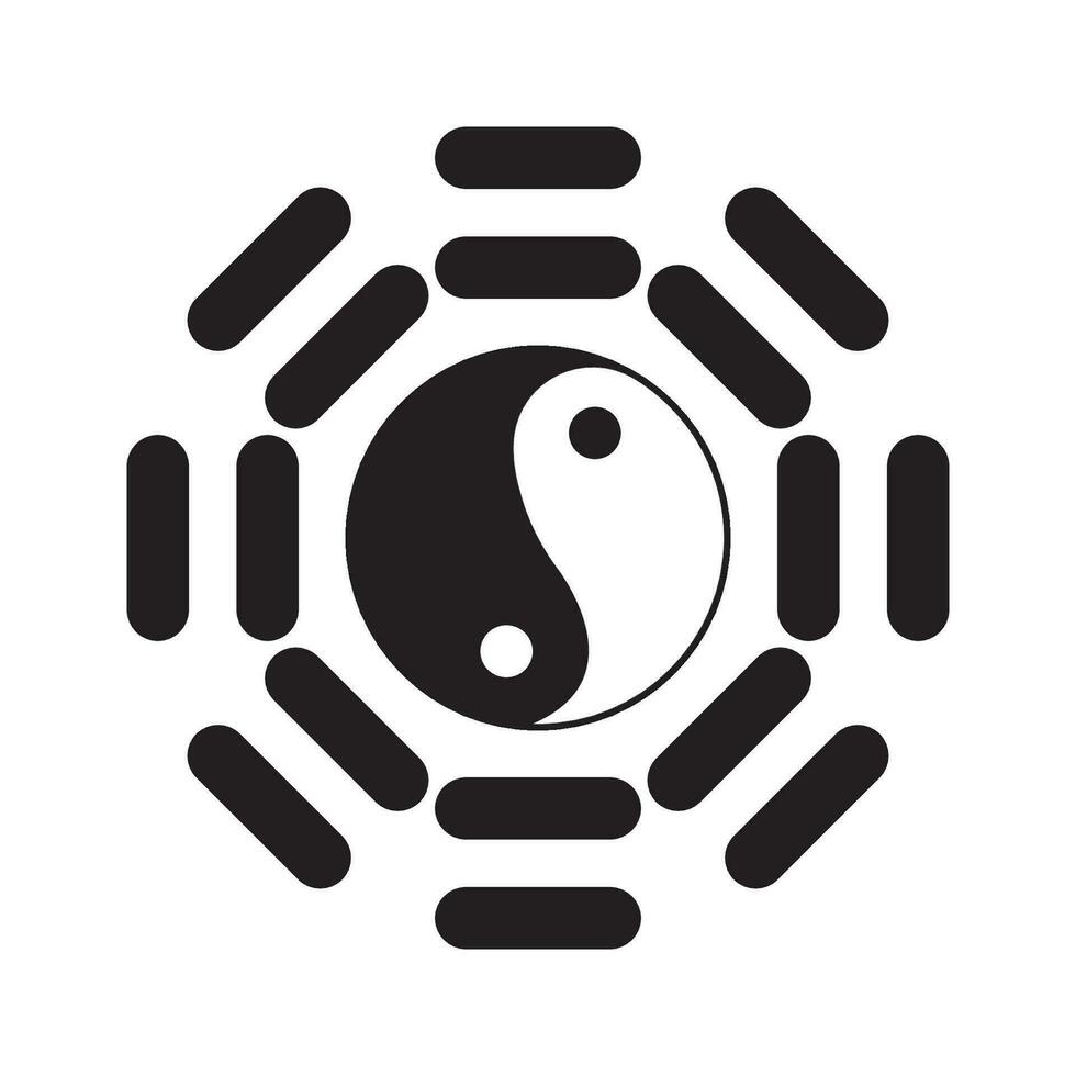 Yin Yang Symbol Logo vec tor Design Vorlage vektor