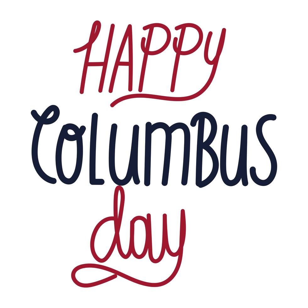 glad columbus dag text vektor