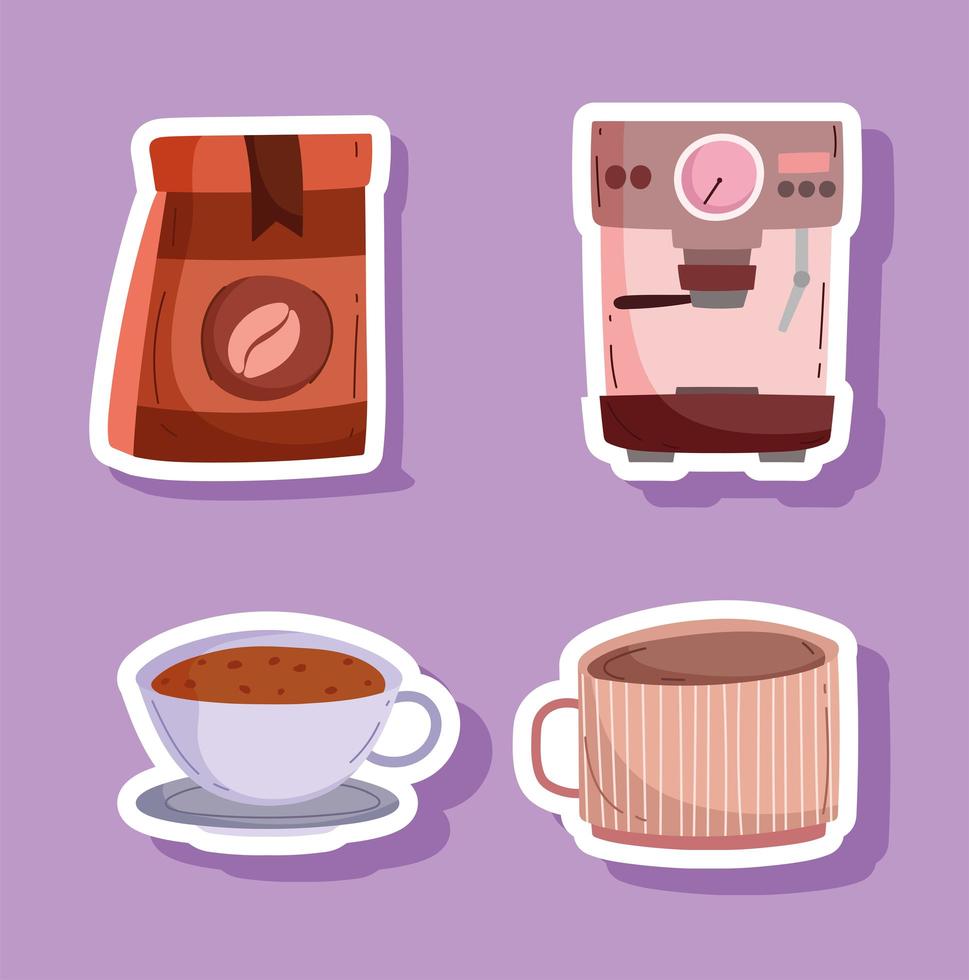 ikoner av kaffe vektor