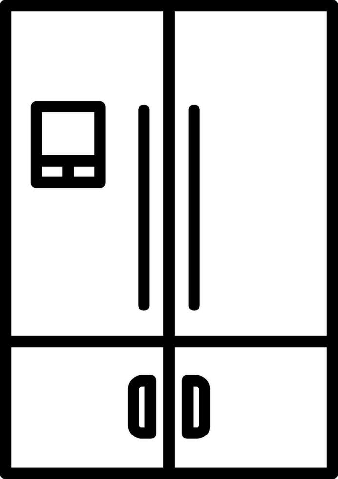 Kühlschrank-Vektor-Symbol vektor