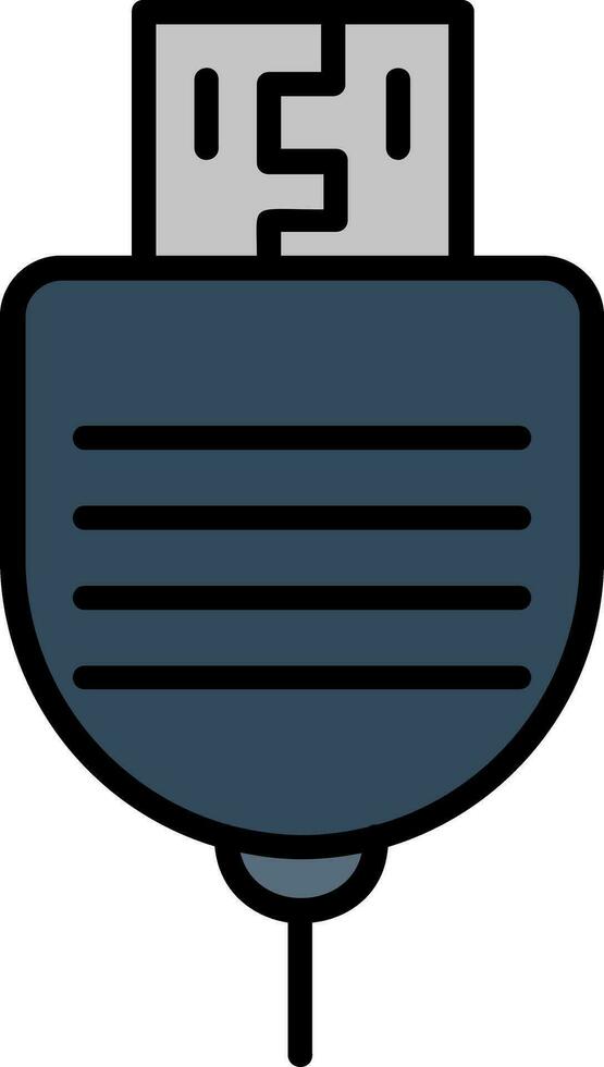 Vektorsymbol für USB-Kabel vektor