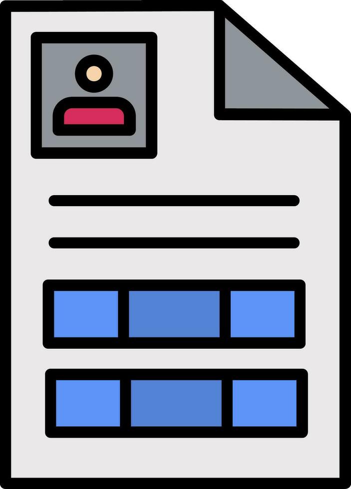 curriculum vitae vektor ikon