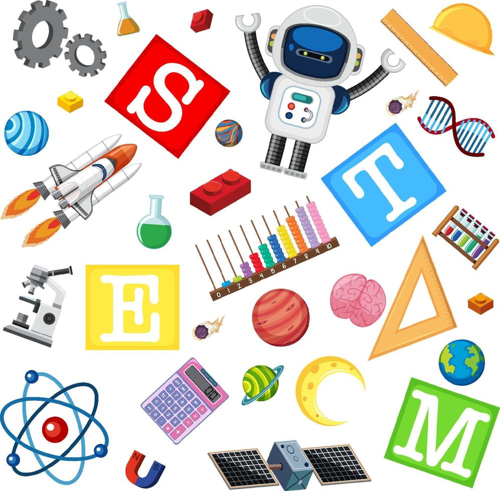 färgglada stam utbildning logotyp med lärande element vektor