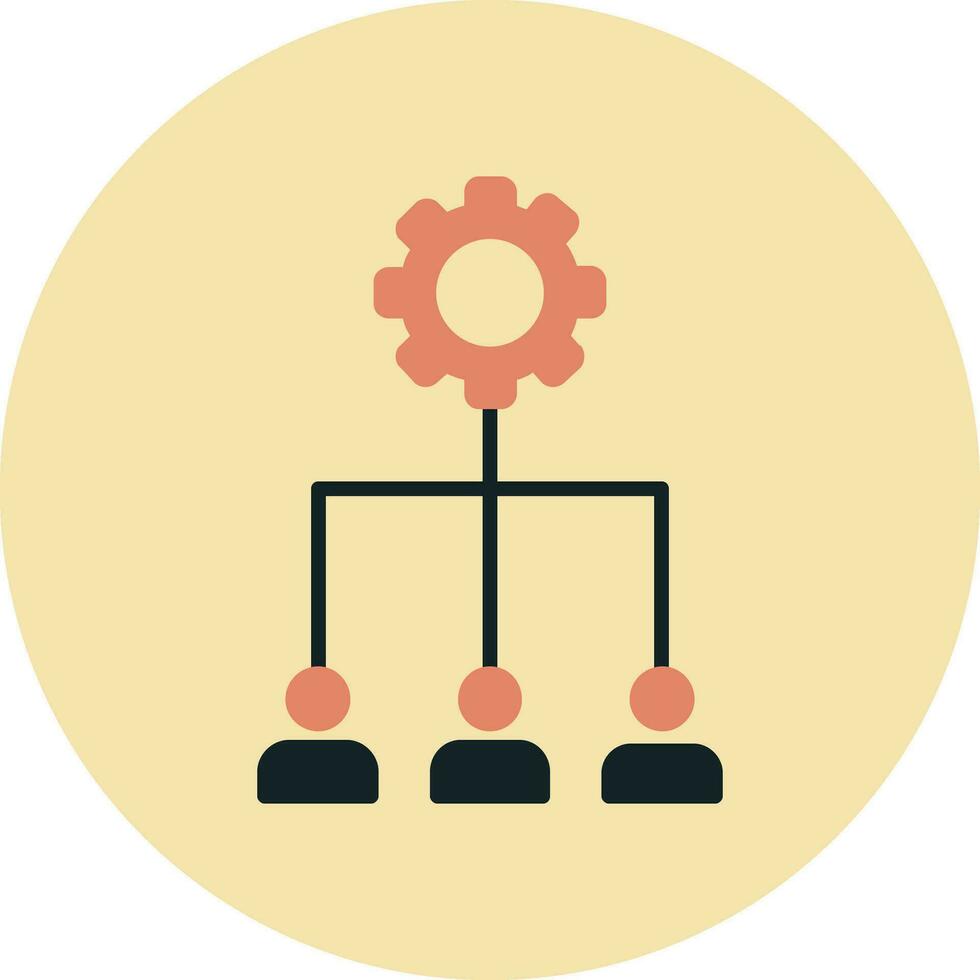 Teammanagement-Vektorsymbol vektor