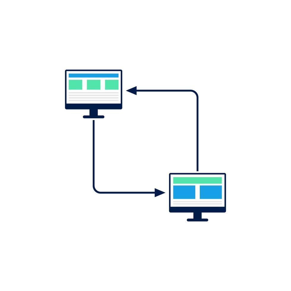 Computernetzwerk-Vektor-Icon-Design-Illustration vektor