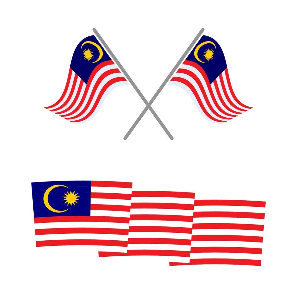 malaysia flagga vektor ikon design illustration