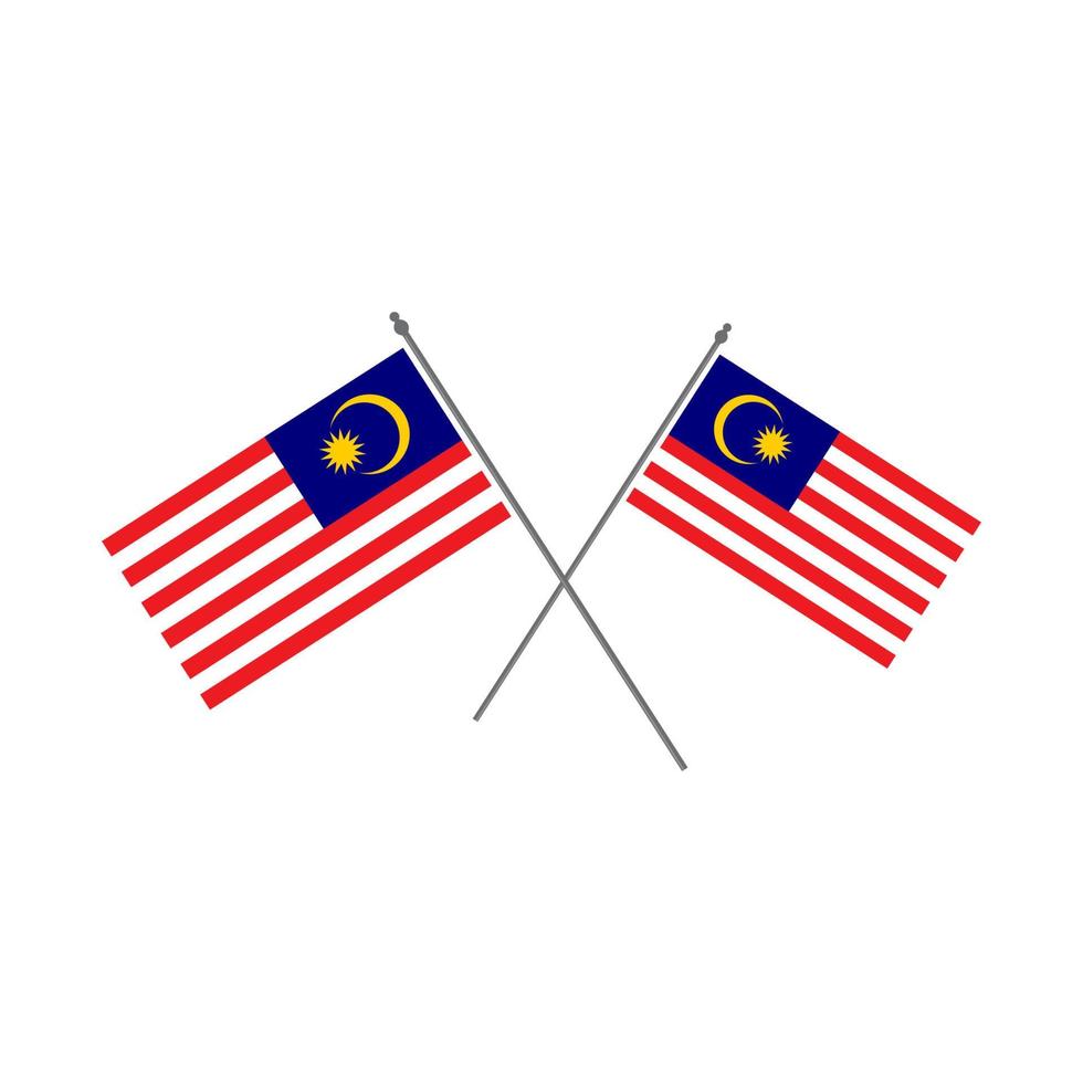 malaysia flagga vektor ikon design illustration