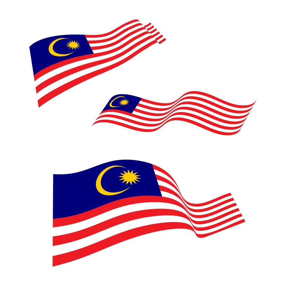 Malaysia Flagge Vektor Icon Design Illustration