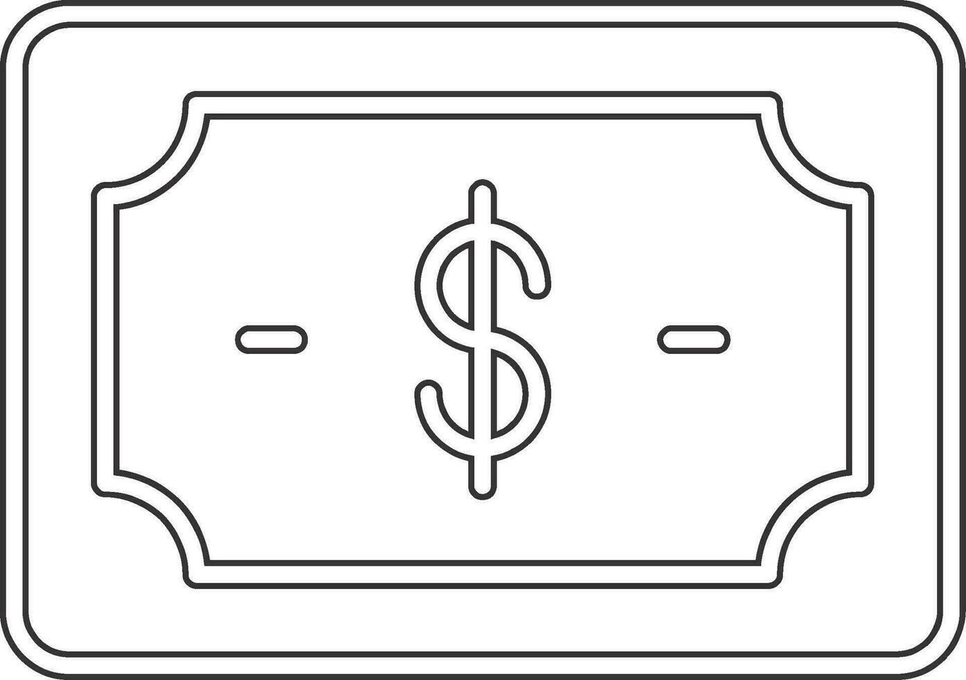 Vektorsymbol für Dollarnoten vektor