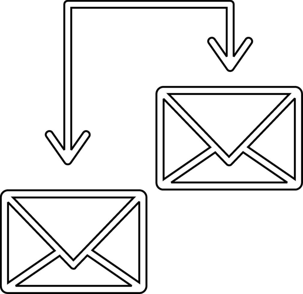 E-Mail-Vektorsymbol austauschen vektor