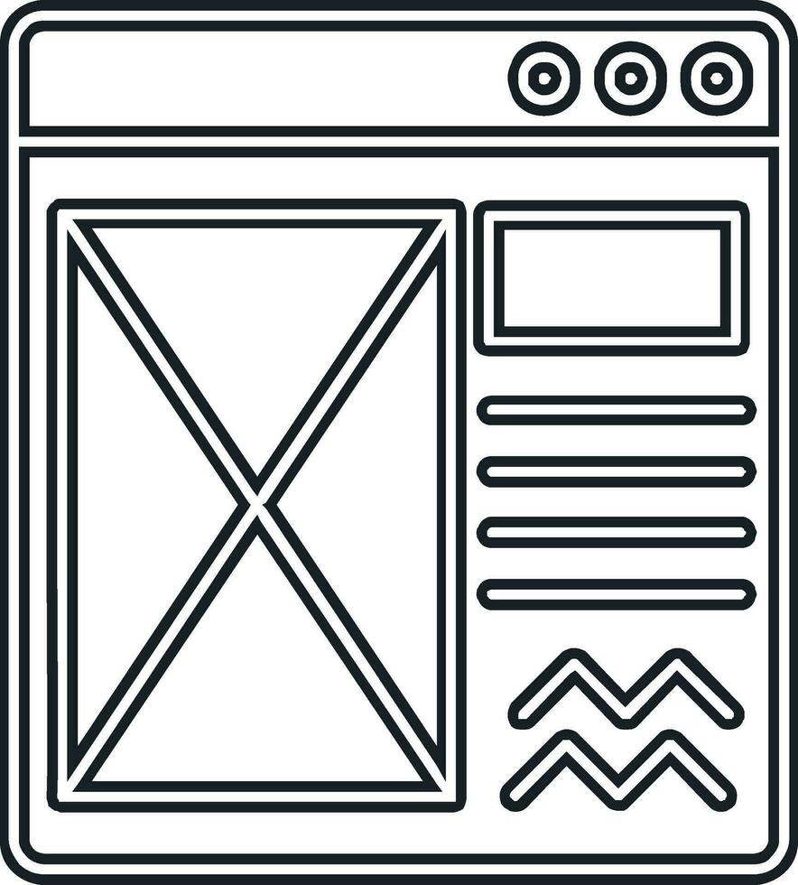 Layout-Vektor-Symbol vektor