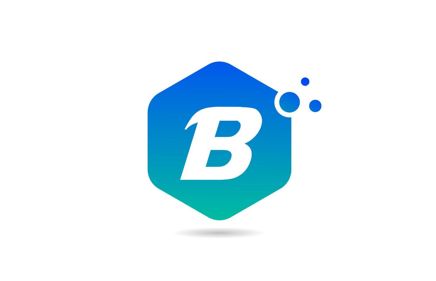 grön blå b alfabetet brev logotyp ikon design med rhombus för företag och företag vektor