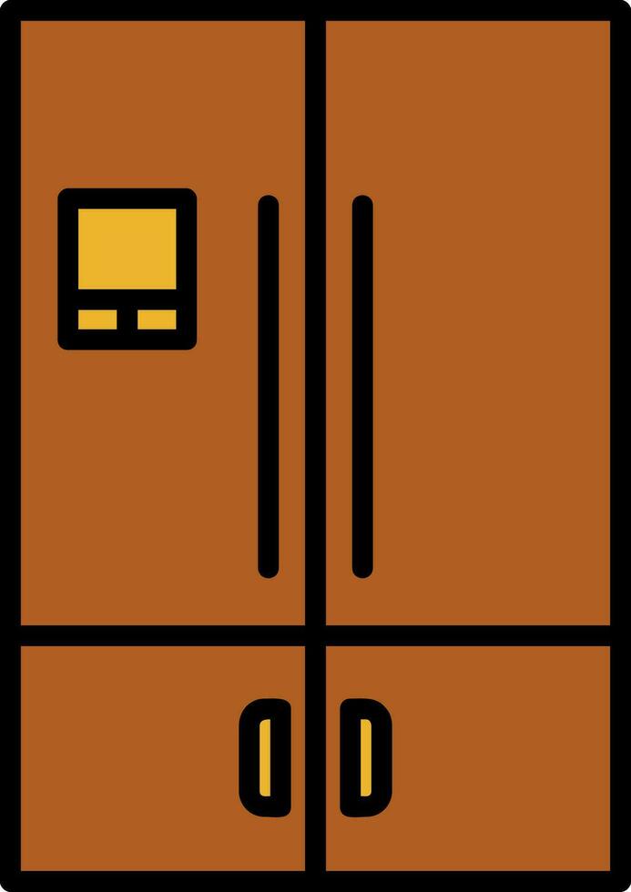 Kühlschrank-Vektor-Symbol vektor