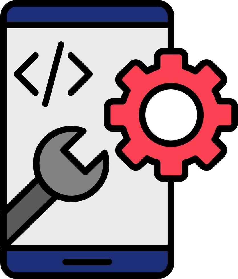 App-Entwicklungsvektorsymbol vektor