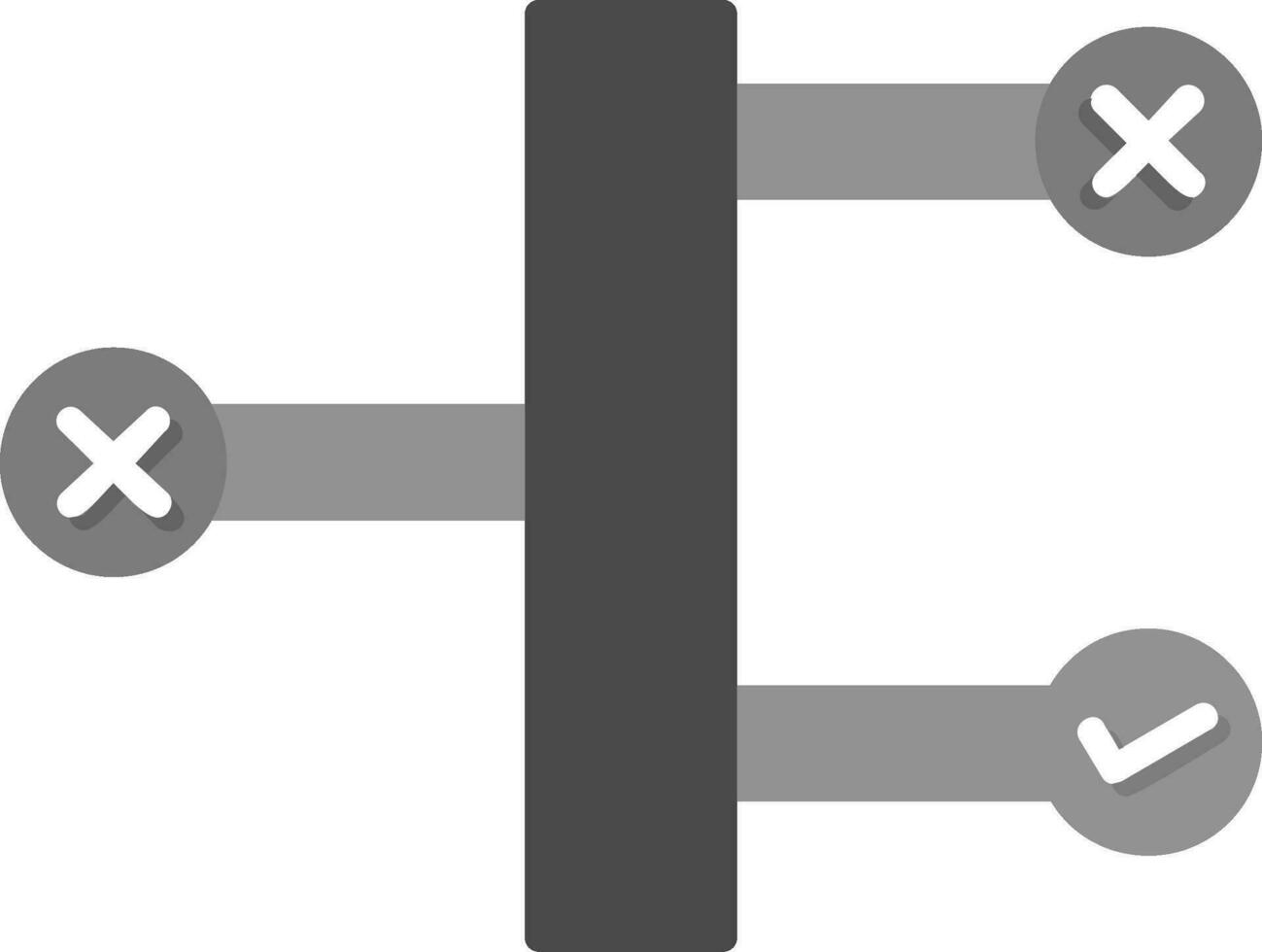 Vektorsymbol für die Entscheidungsfindung vektor