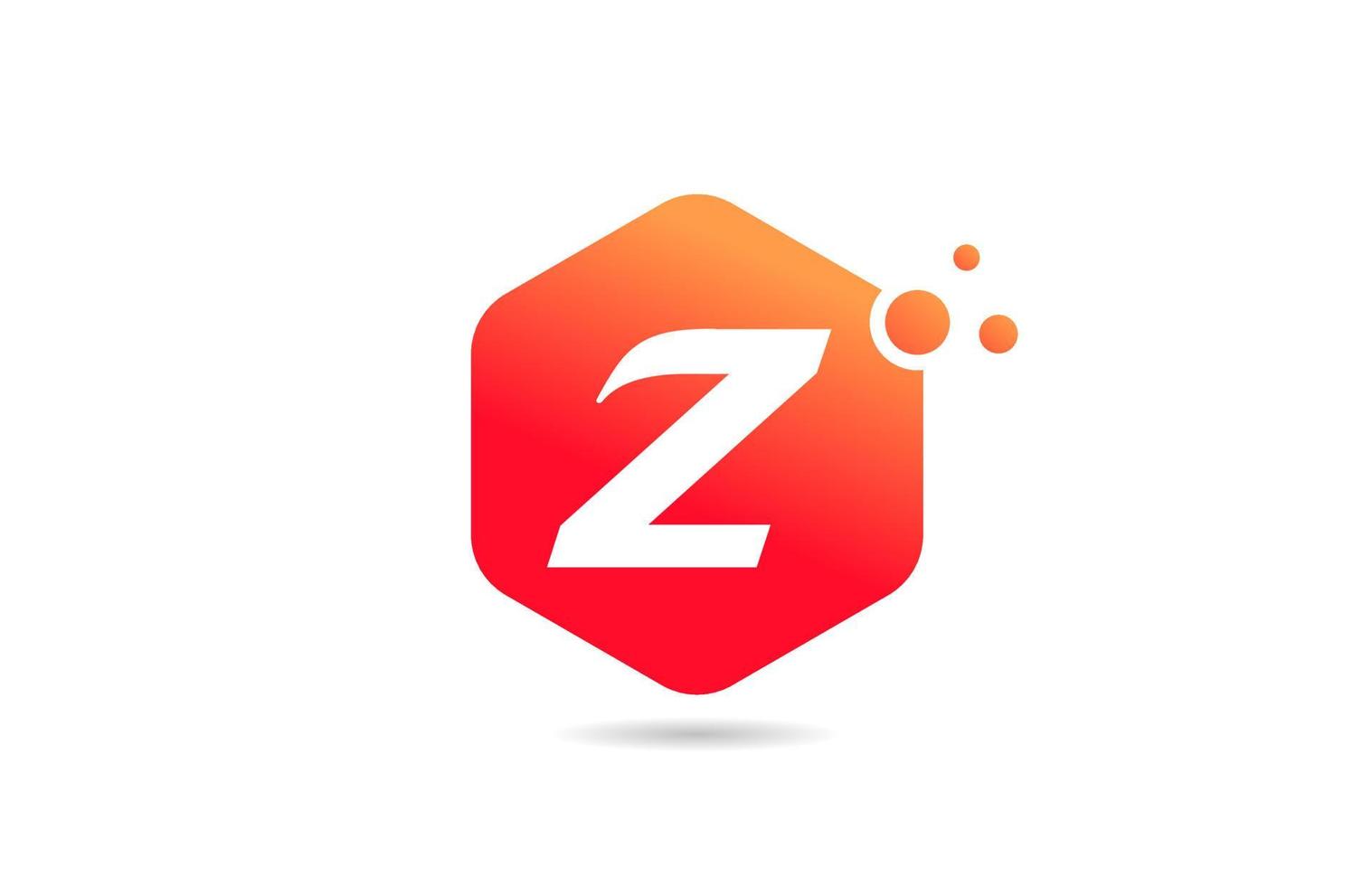 z Alphabet Buchstaben Logo Icon Design mit orangefarbener Raute für Unternehmen und Unternehmen vektor