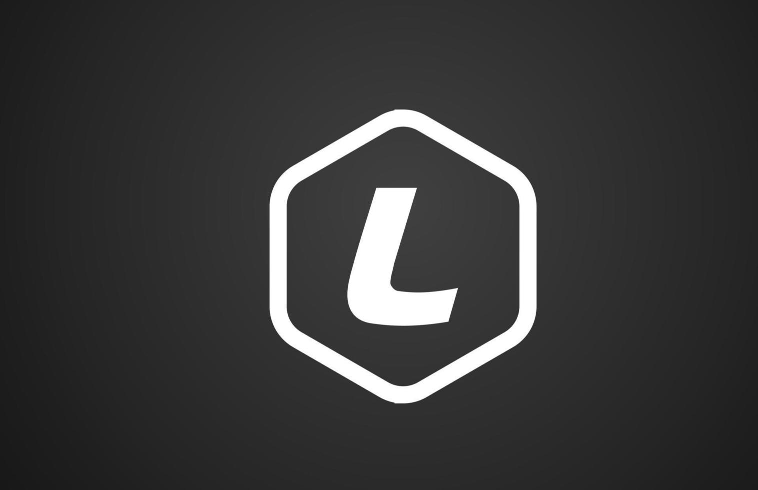 l Schwarz-Weiß-Alphabet-Logo-Icon-Design mit Raute für Unternehmen und Unternehmen vektor