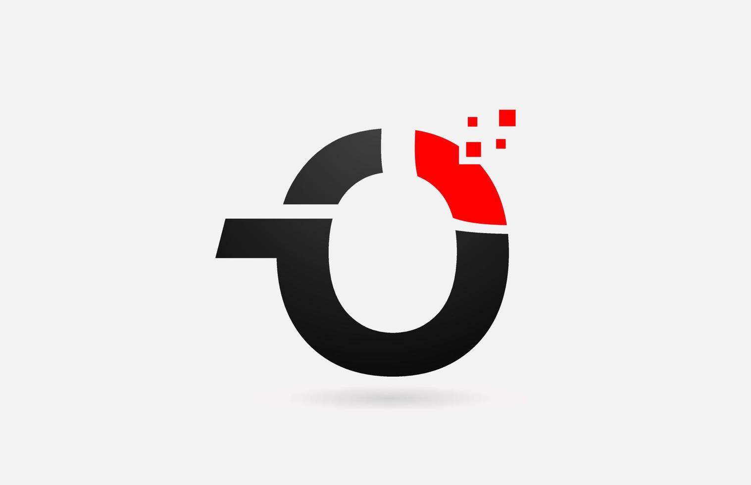 o brev logotyp ikon för företag och företag med enkel svartvitt prickar design vektor