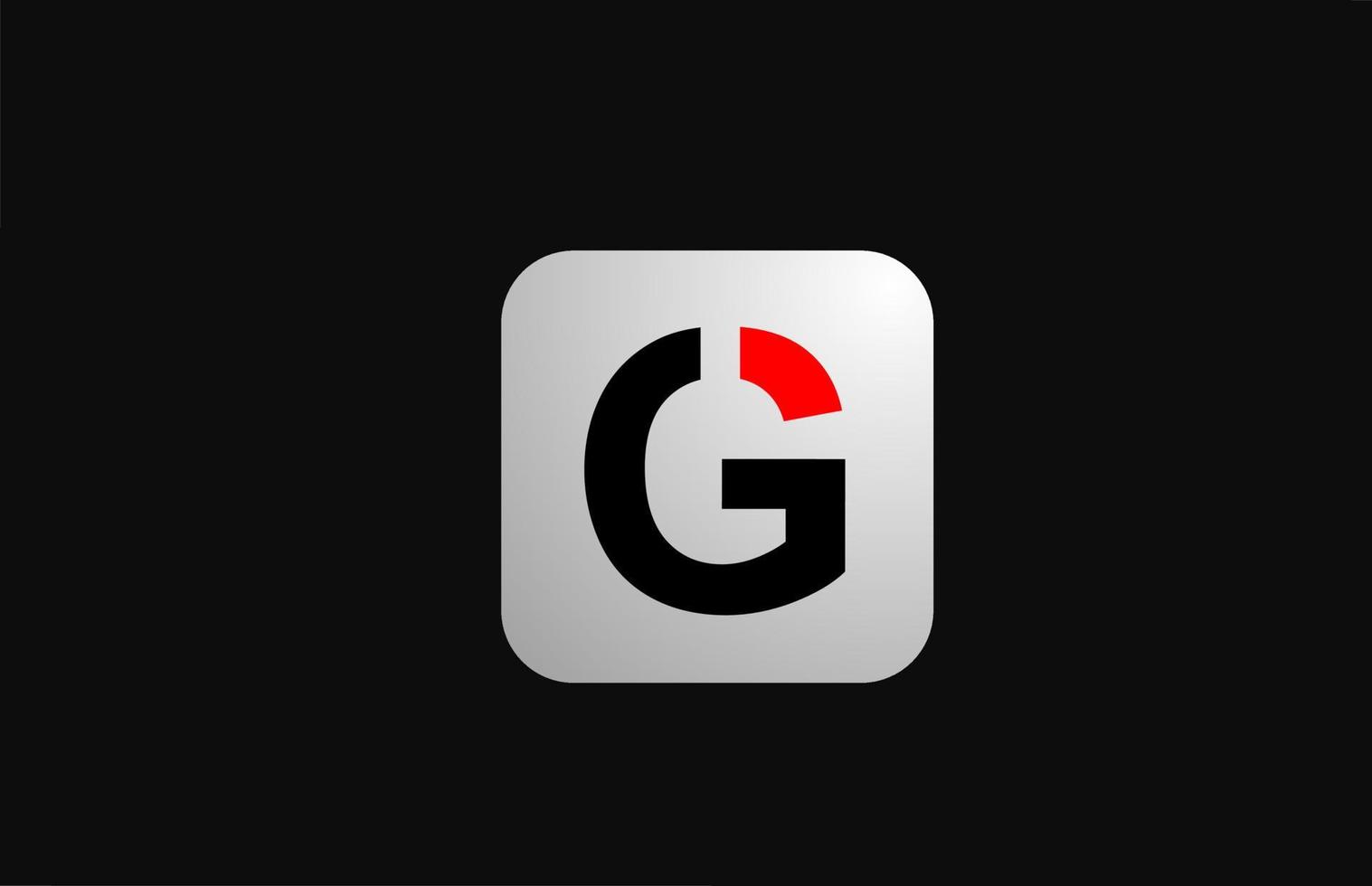 g Alphabet-Buchstaben-Logo-Symbol für Unternehmen und Unternehmen mit einfachem Schwarz-Weiß-Design vektor