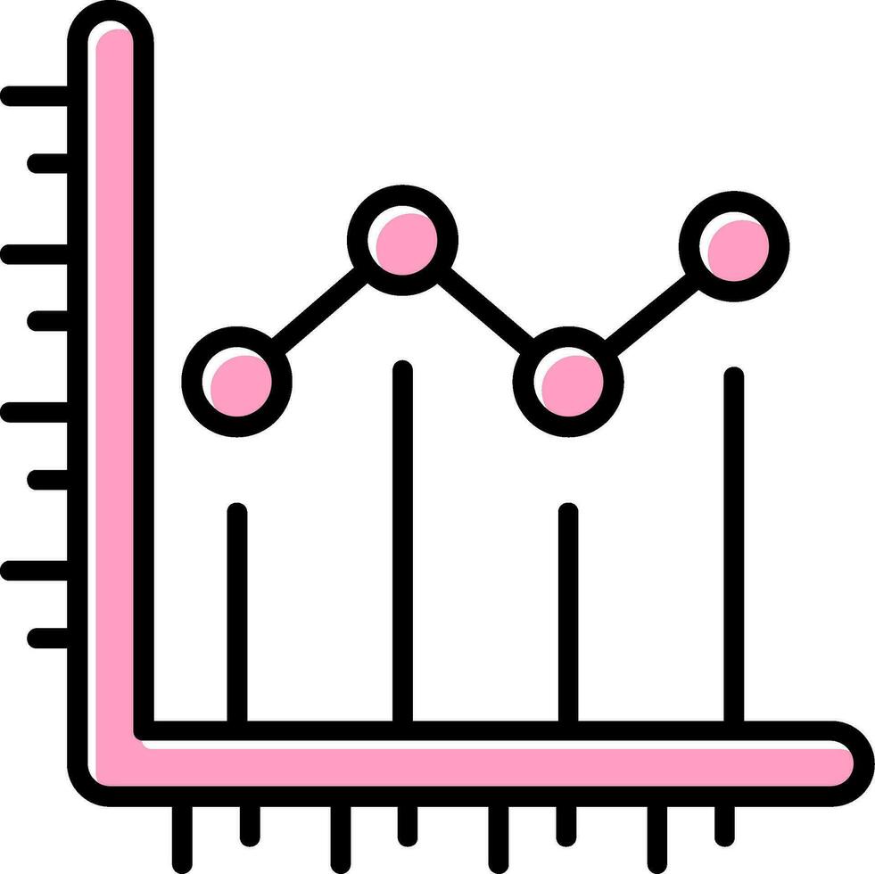 Liniendiagramm-Vektorsymbol vektor