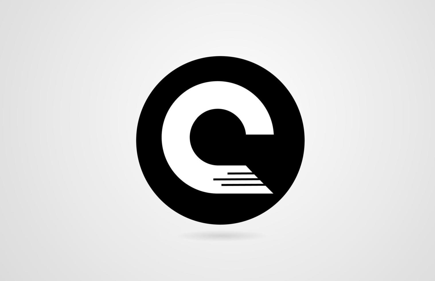 q vitt alfabet brev svart cirkel företag företag logotyp ikon design företag vektor