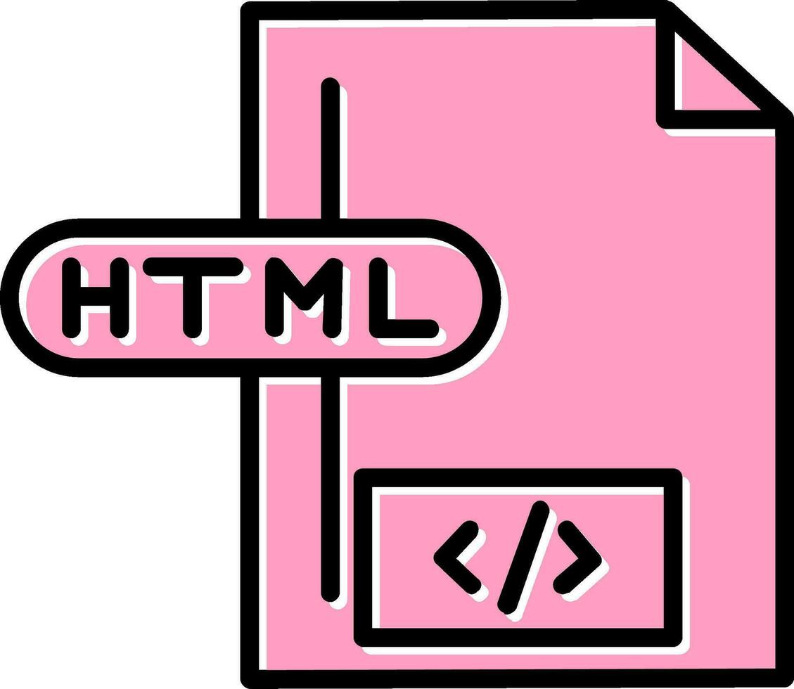 HTML-Dateivektorsymbol vektor