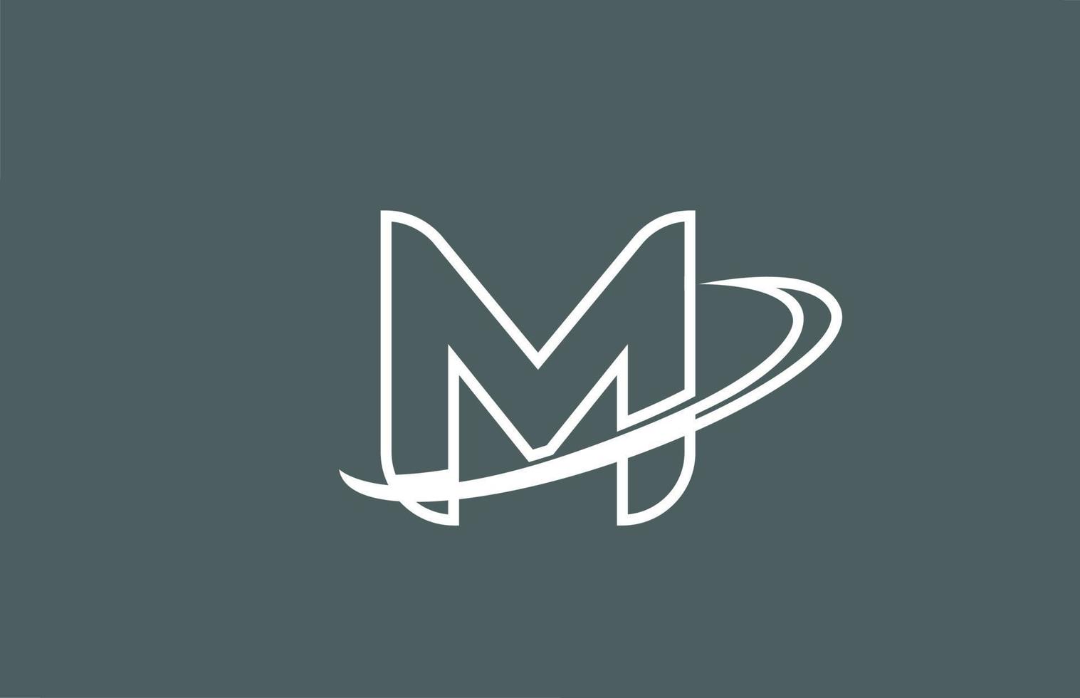 m-Brief-Logo-Symbol für Unternehmen und Unternehmen vektor