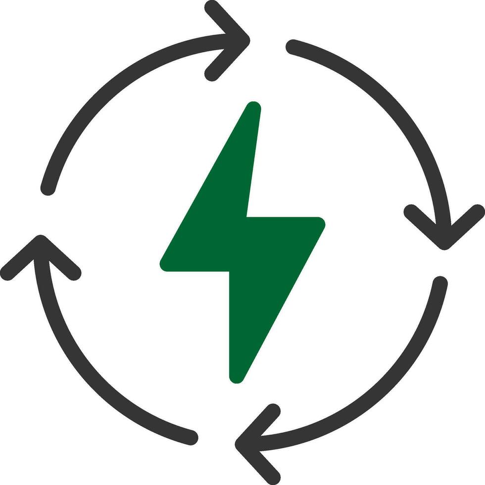 verlängerbar Energie kreativ Symbol Design vektor